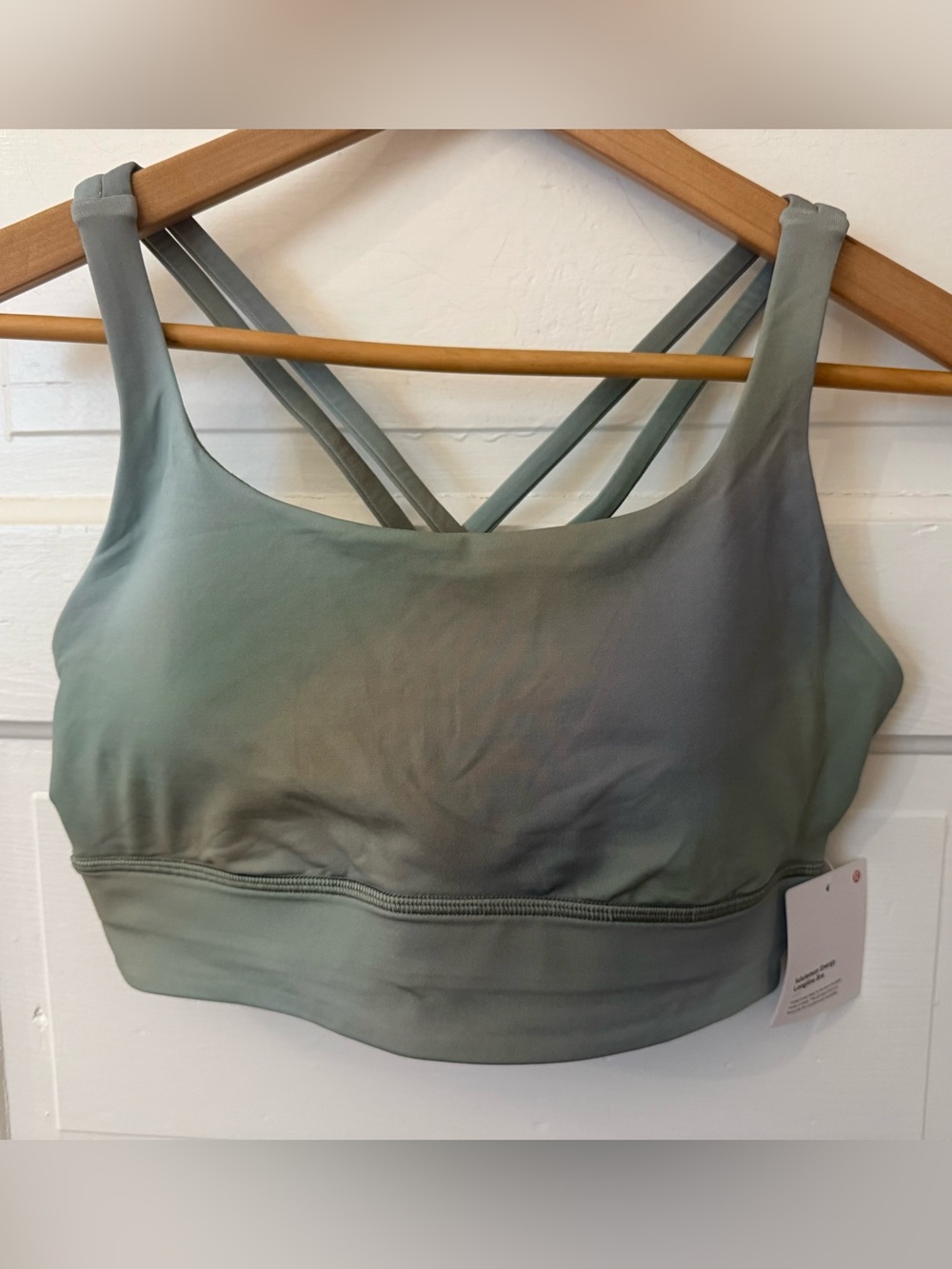 Lululemon Energy Longline Bra Medium Support, B-D Cups Chroma Drift Green 10